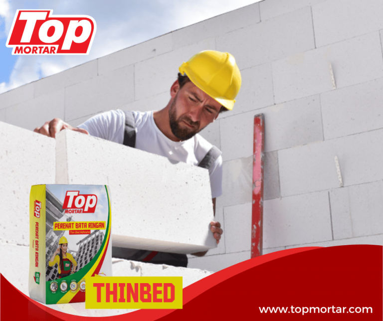 Perekat bata ringan Top mortar