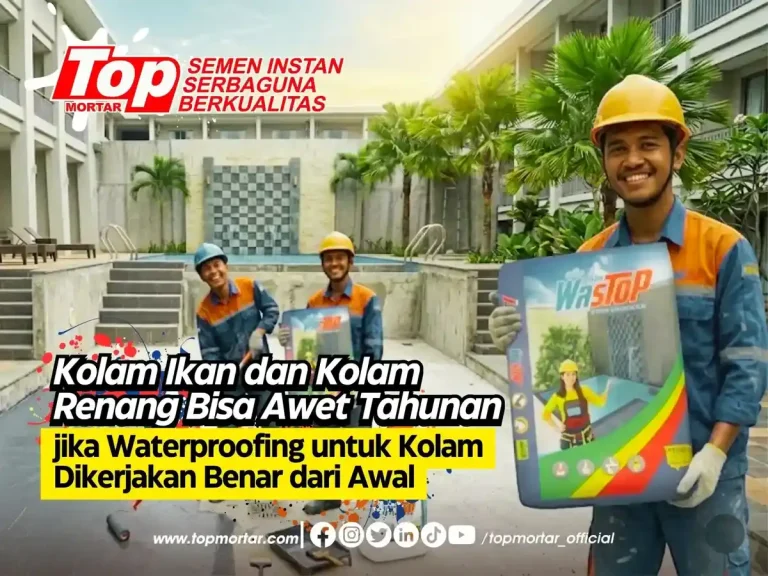 Kolam Ikan dan Kolam Renang Bisa Awet Tahunan jika Waterproofing untuk Kolam Dikerjakan Benar dari Awal