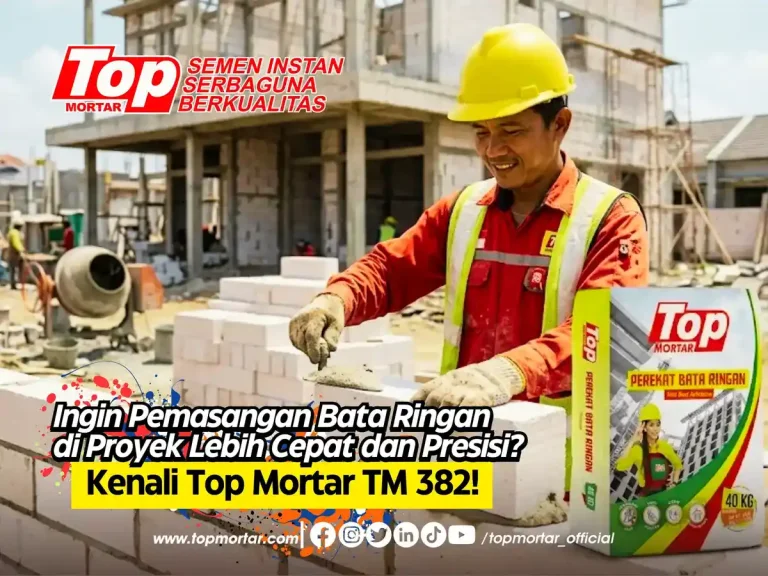 Ingin Pemasangan Bata Ringan di Proyek Lebih Cepat dan Presisi? Kenali Top Mortar TM 382