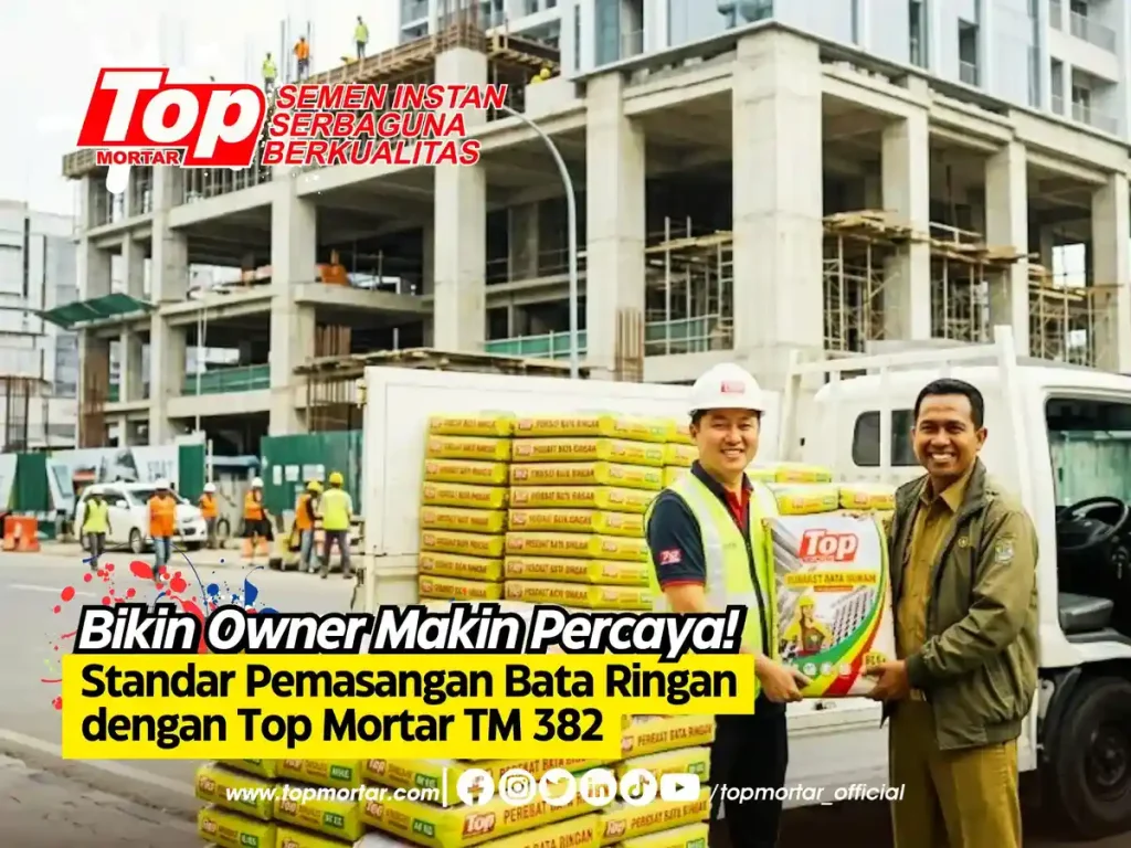 Bikin Owner Makin Percaya! Standar Pemasangan Bata Ringan dengan Top Mortar TM 382