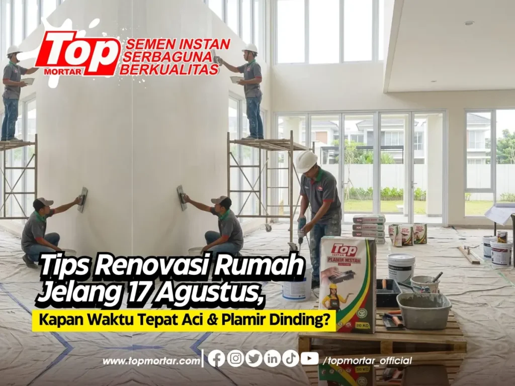 Tips Renovasi Rumah Jelang 17 Agustus, Kapan Waktu Tepat Aci & Plamir Dinding?