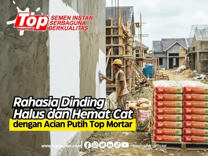 Rahasia Dinding Halus dan Hemat Cat dengan Acian Putih Top Mortar Rahasia Dinding Halus dan Hemat Cat dengan Acian Putih Top Mortar
