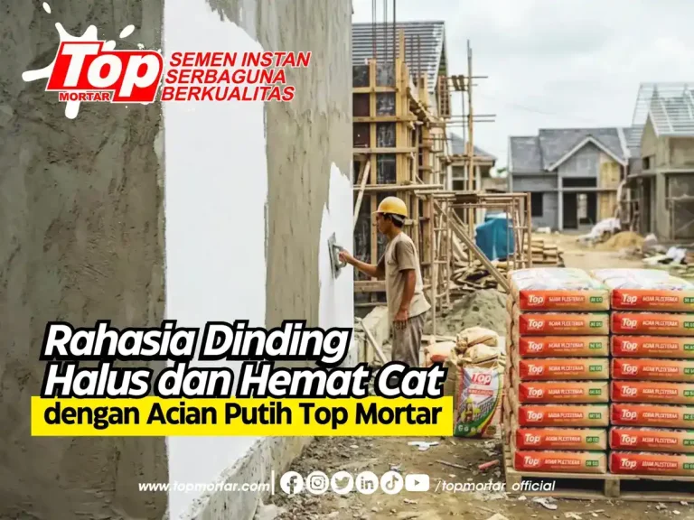 Rahasia Dinding Halus dan Hemat Cat dengan Acian Putih Top Mortar